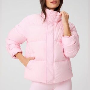 Fabletics Pink Puffer Jacket